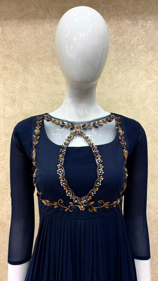 Srisha - navy blue - Trendies Attire
