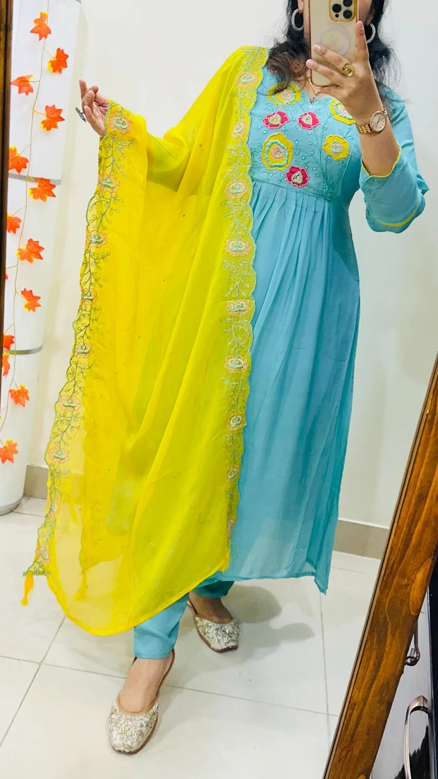 Aadhirai blue - Trendies Attire